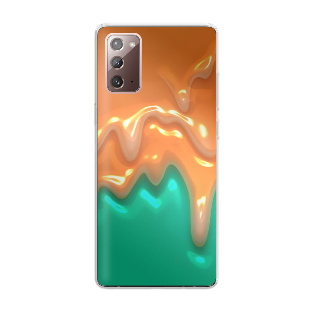 Orange Paint Dripping Galaxy Note 20 Case