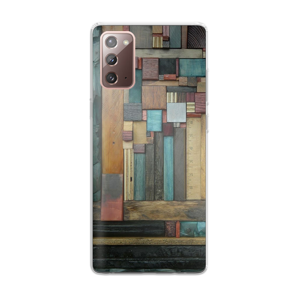 Painted Abstract Wood Sculptures Galaxy Note 20 Case