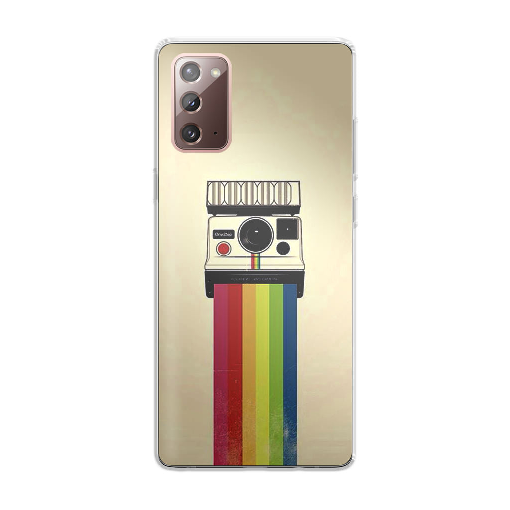 Polaroid Camera Colorful Rainbow Galaxy Note 20 Case