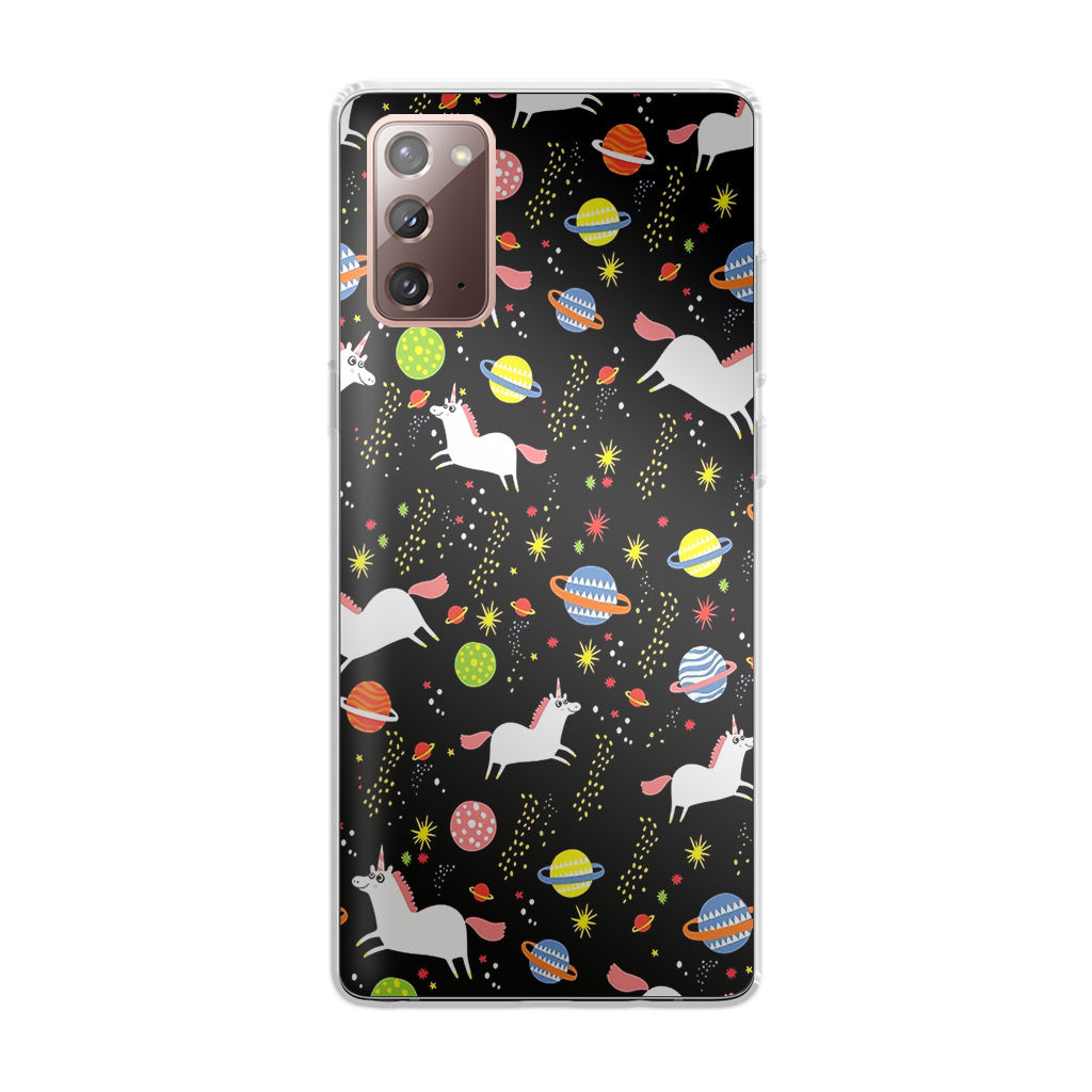 Space Unicorn Pattern Galaxy Note 20 Case