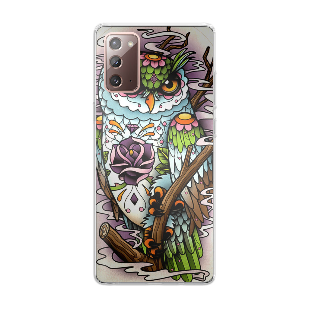 Sugar Skull Owl Tattoo Galaxy Note 20 Case