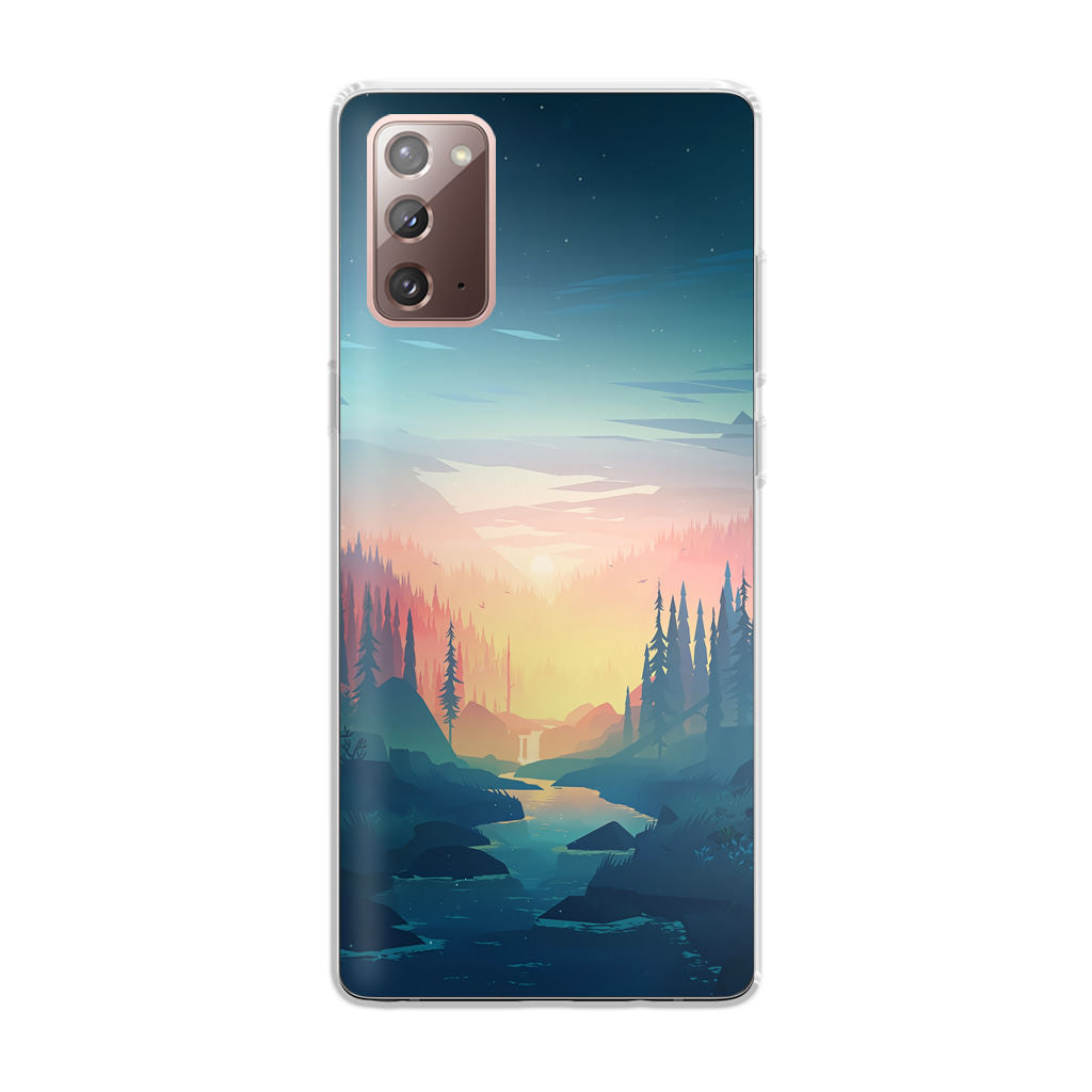 Sunset at The River Galaxy Note 20 Case