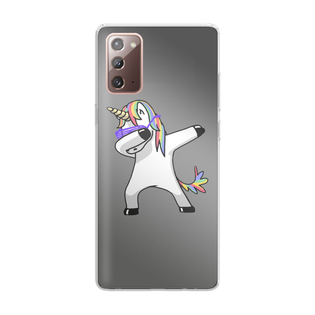 Unicorn Dabbing Grey Galaxy Note 20 Case