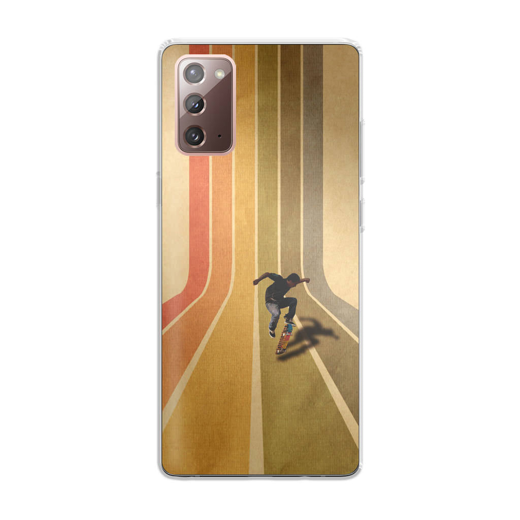 Vintage Skateboard On Colorful Stipe Runway Galaxy Note 20 Case