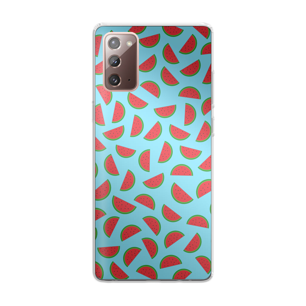 Watermelon Fruit Pattern Blue Galaxy Note 20 Case