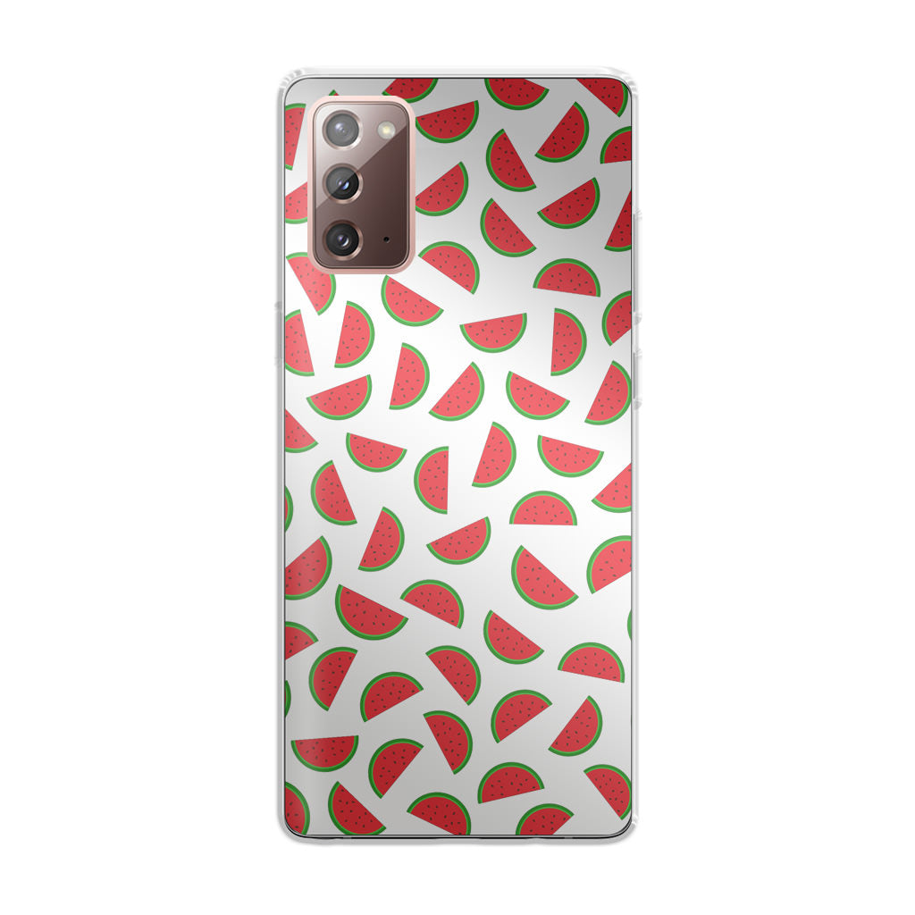 Watermelon Fruit Pattern White Galaxy Note 20 Case