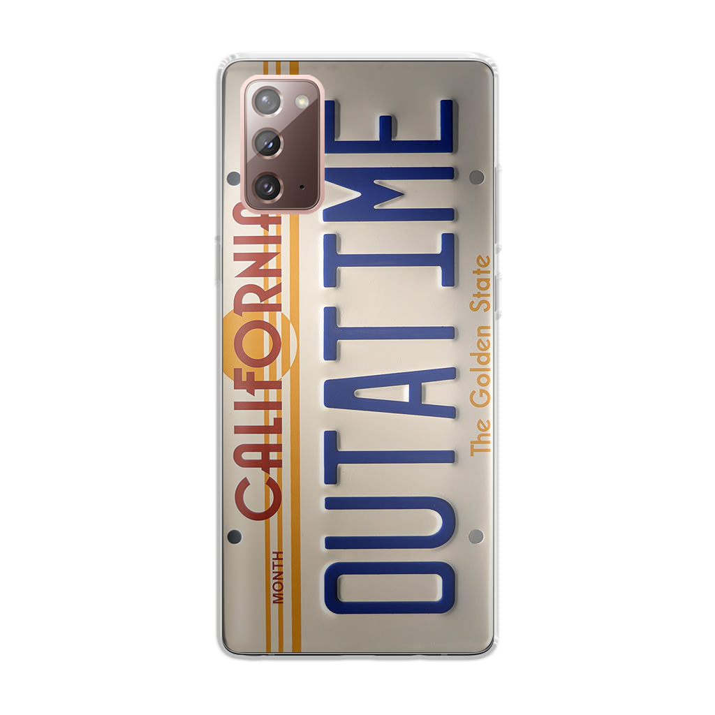 Back to the Future License Plate Outatime Galaxy Note 20 Case