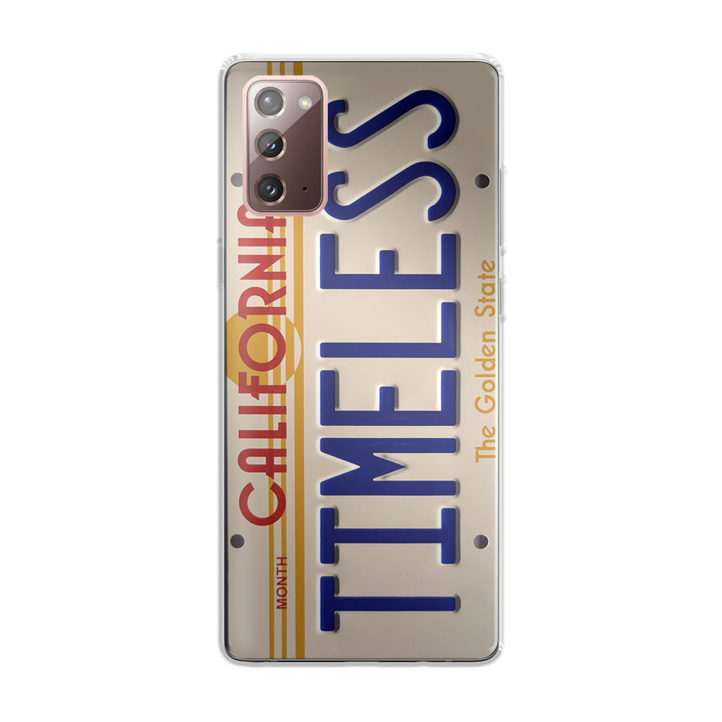 Back to the Future License Plate Timeless Galaxy Note 20 Case