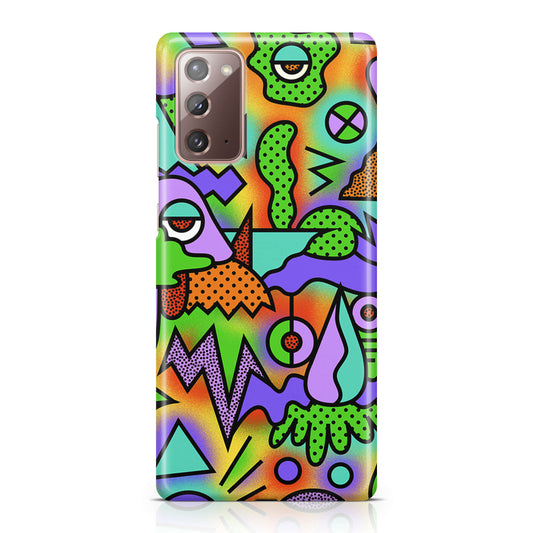 Abstract Colorful Doodle Art Galaxy Note 20 Case