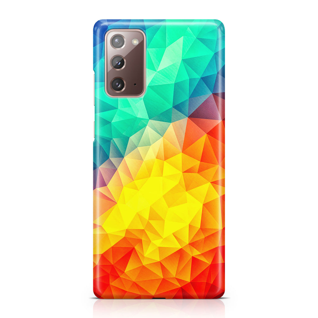 Abstract Multicolor Cubism Painting Galaxy Note 20 Case