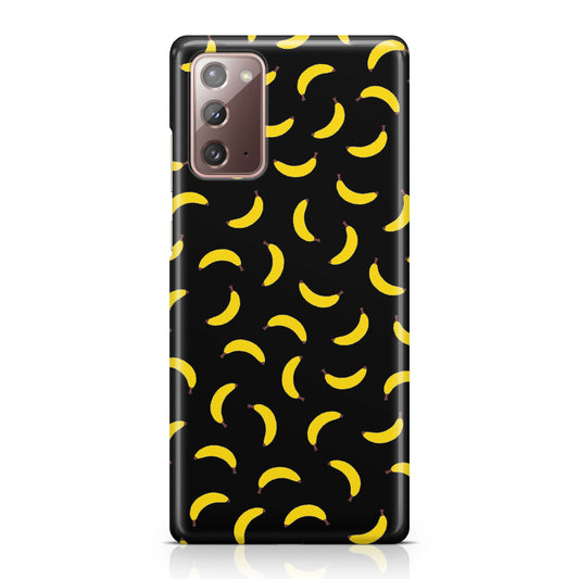 Bananas Fruit Pattern Black Galaxy Note 20 Case