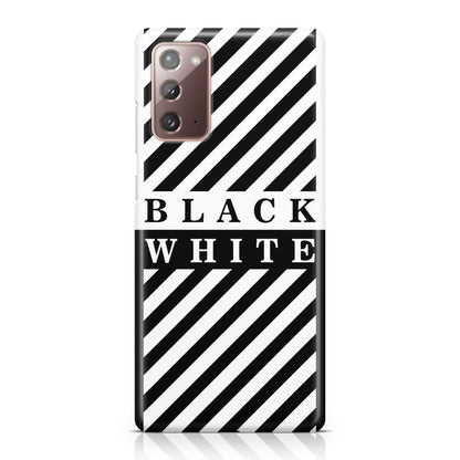 Black White Stripes Galaxy Note 20 Case