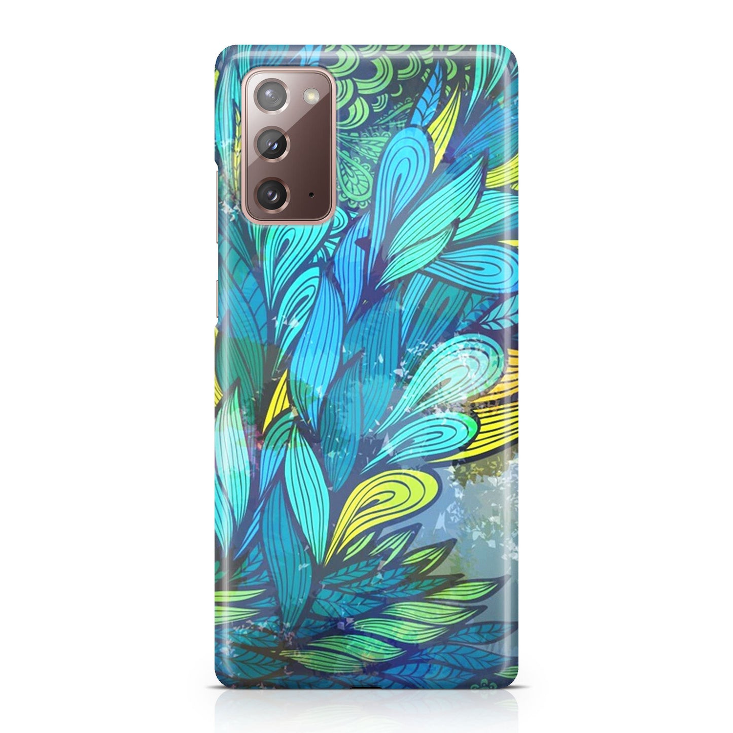 Colorful Art in Blue Galaxy Note 20 Case