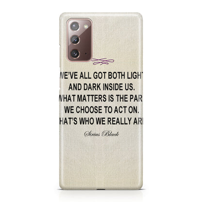 Sirius Black Quote Galaxy Note 20 Case