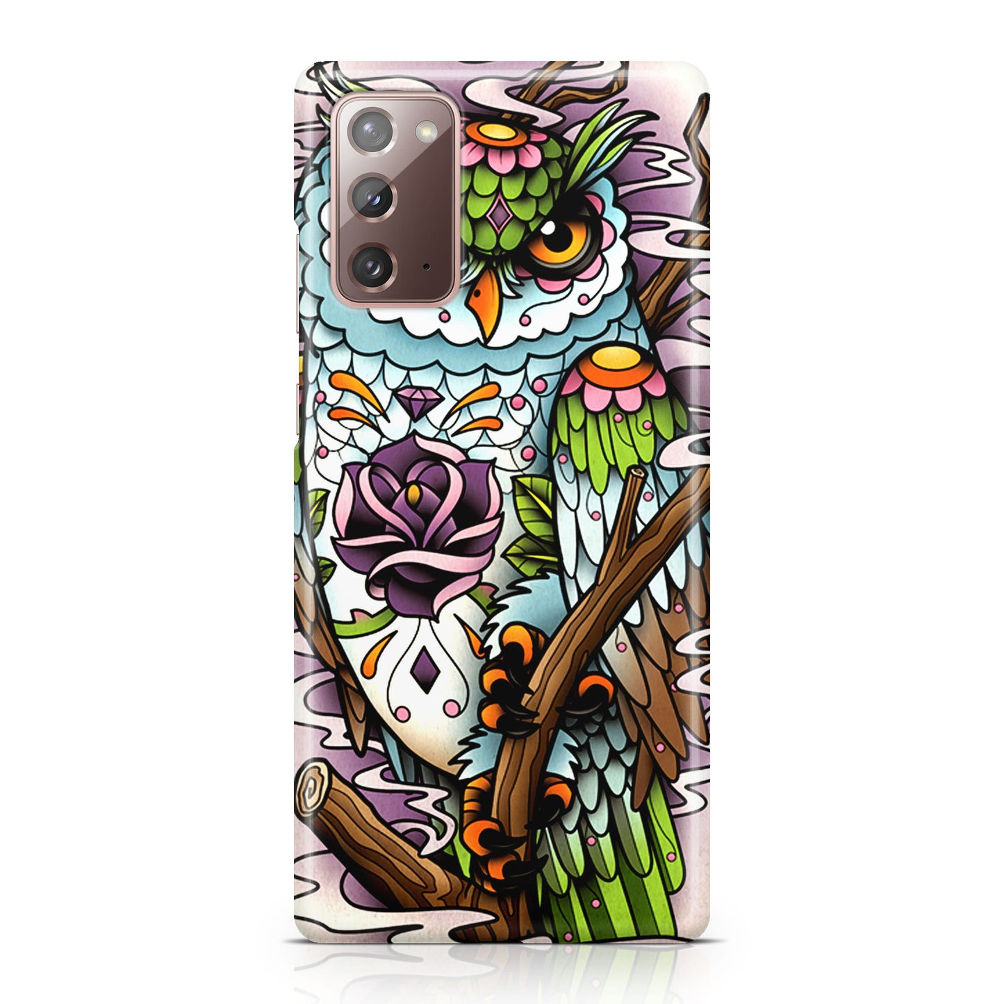 Sugar Skull Owl Tattoo Galaxy Note 20 Case