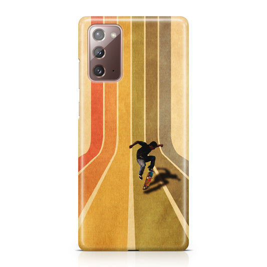 Vintage Skateboard On Colorful Stipe Runway Galaxy Note 20 Case