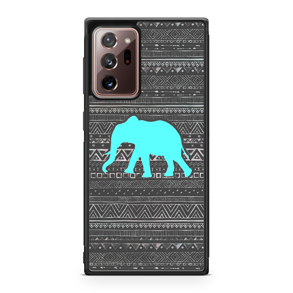 Aztec Elephant Turquoise Galaxy Note 20 Ultra Case