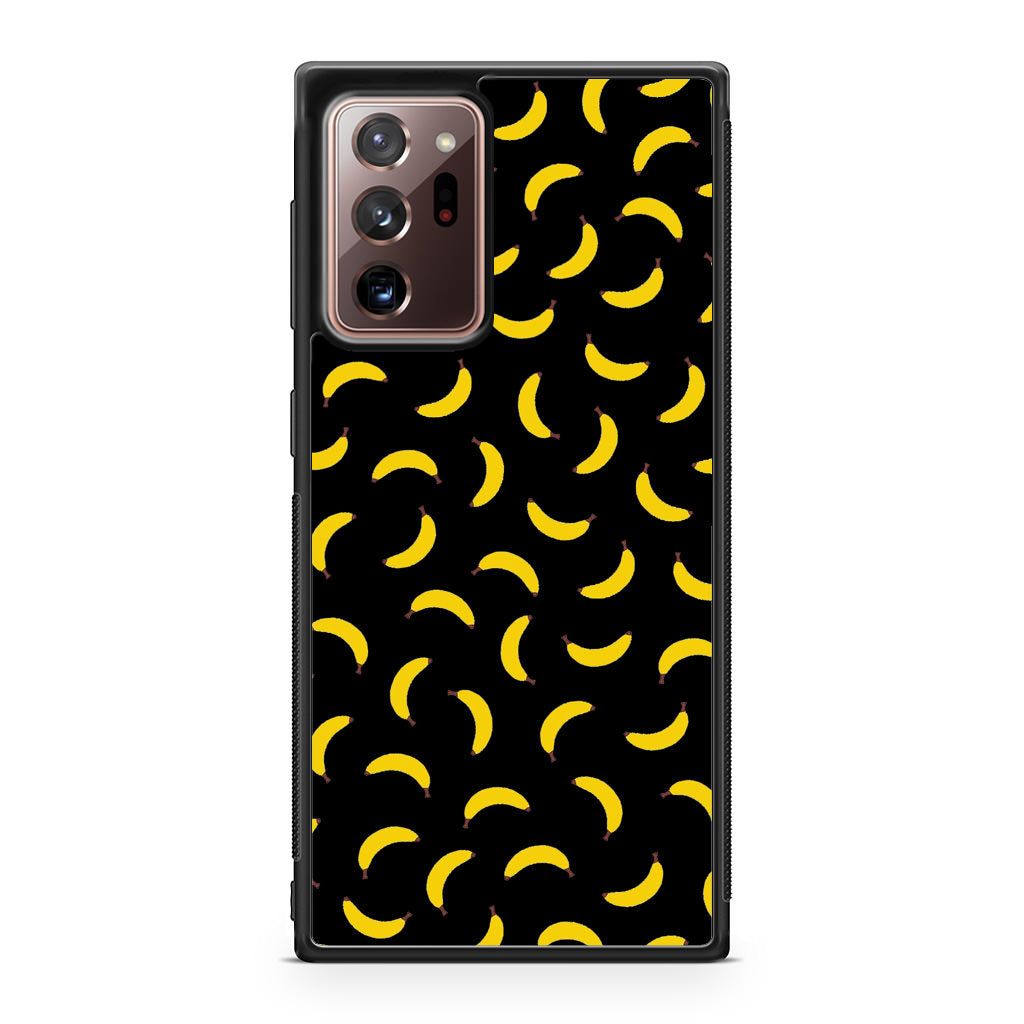 Bananas Fruit Pattern Black Galaxy Note 20 Ultra Case