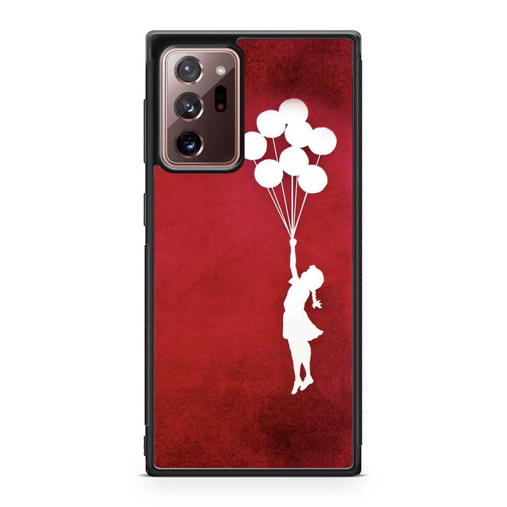 Banksy Girl With Balloons Red Galaxy Note 20 Ultra Case