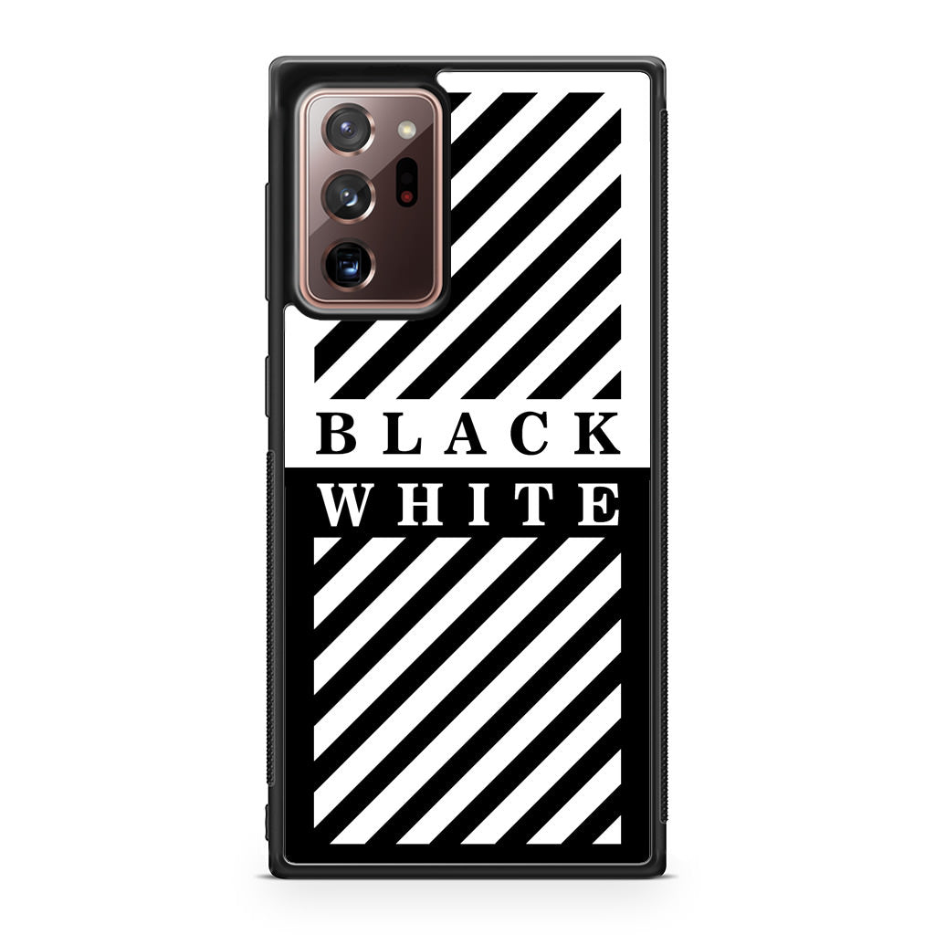 Black White Stripes Galaxy Note 20 Ultra Case