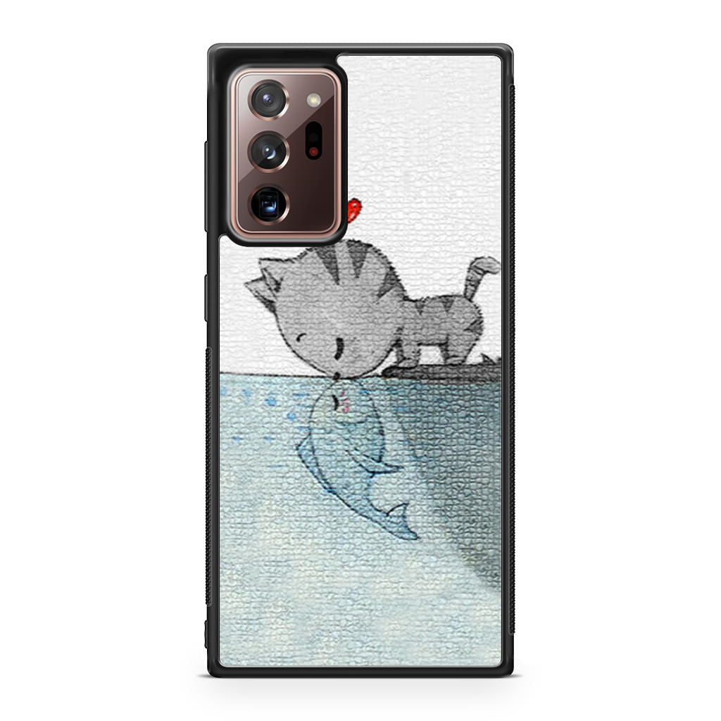 Cat Fish Kisses Galaxy Note 20 Ultra Case