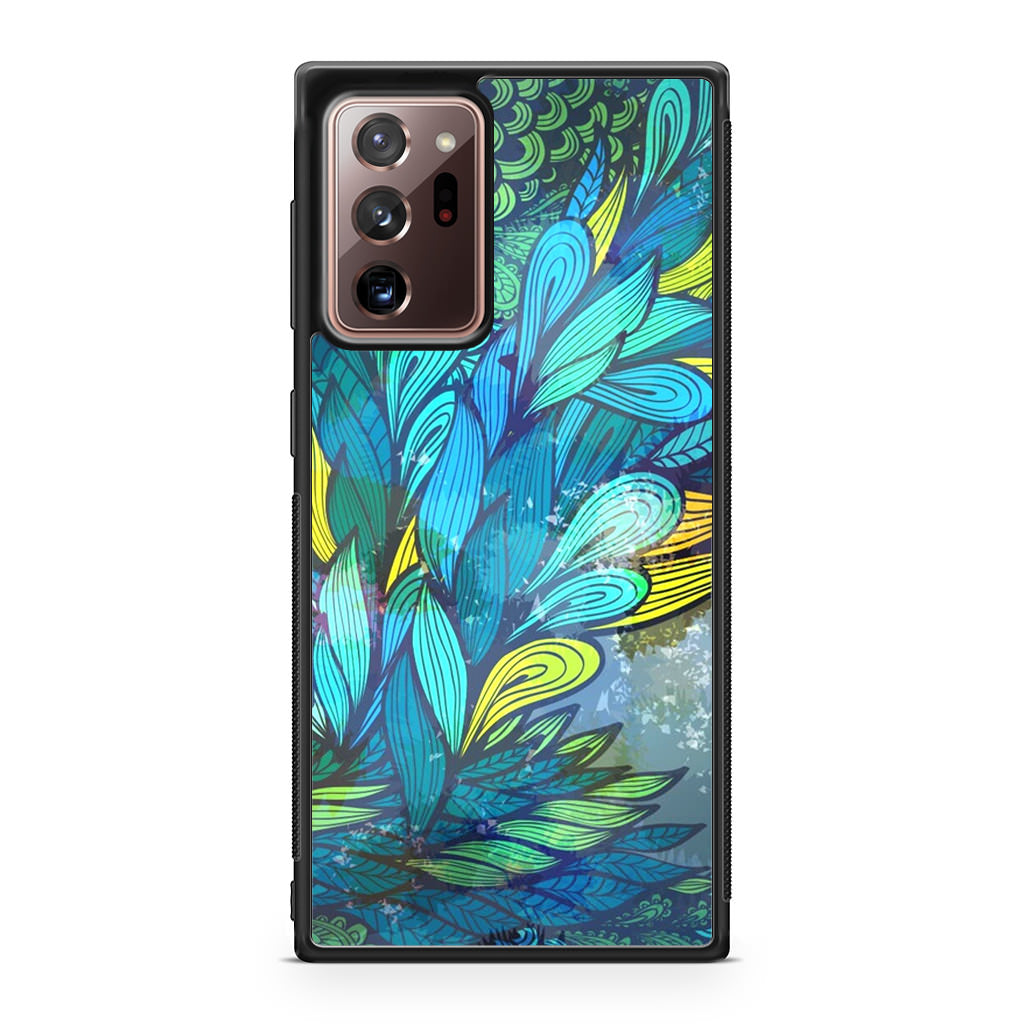 Colorful Art in Blue Galaxy Note 20 Ultra Case