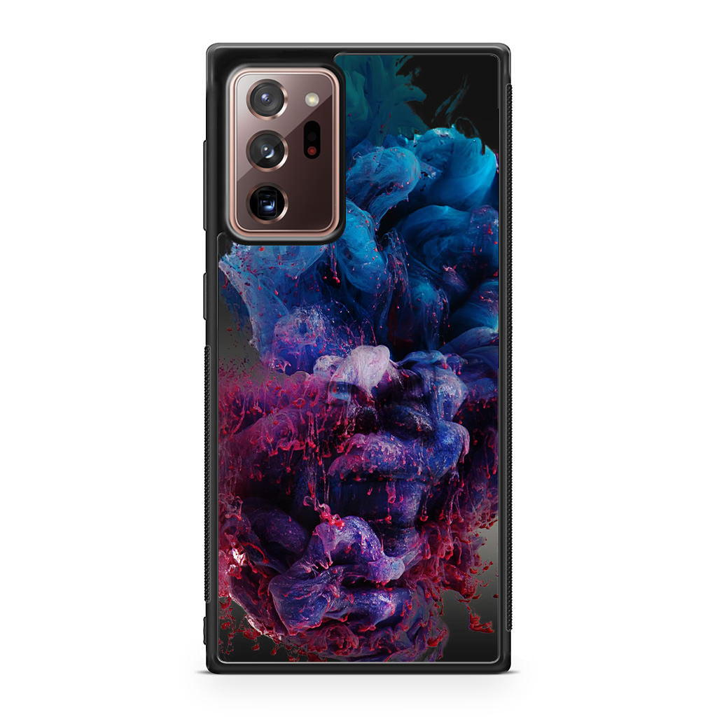 Colorful Dust Art on Black Galaxy Note 20 Ultra Case
