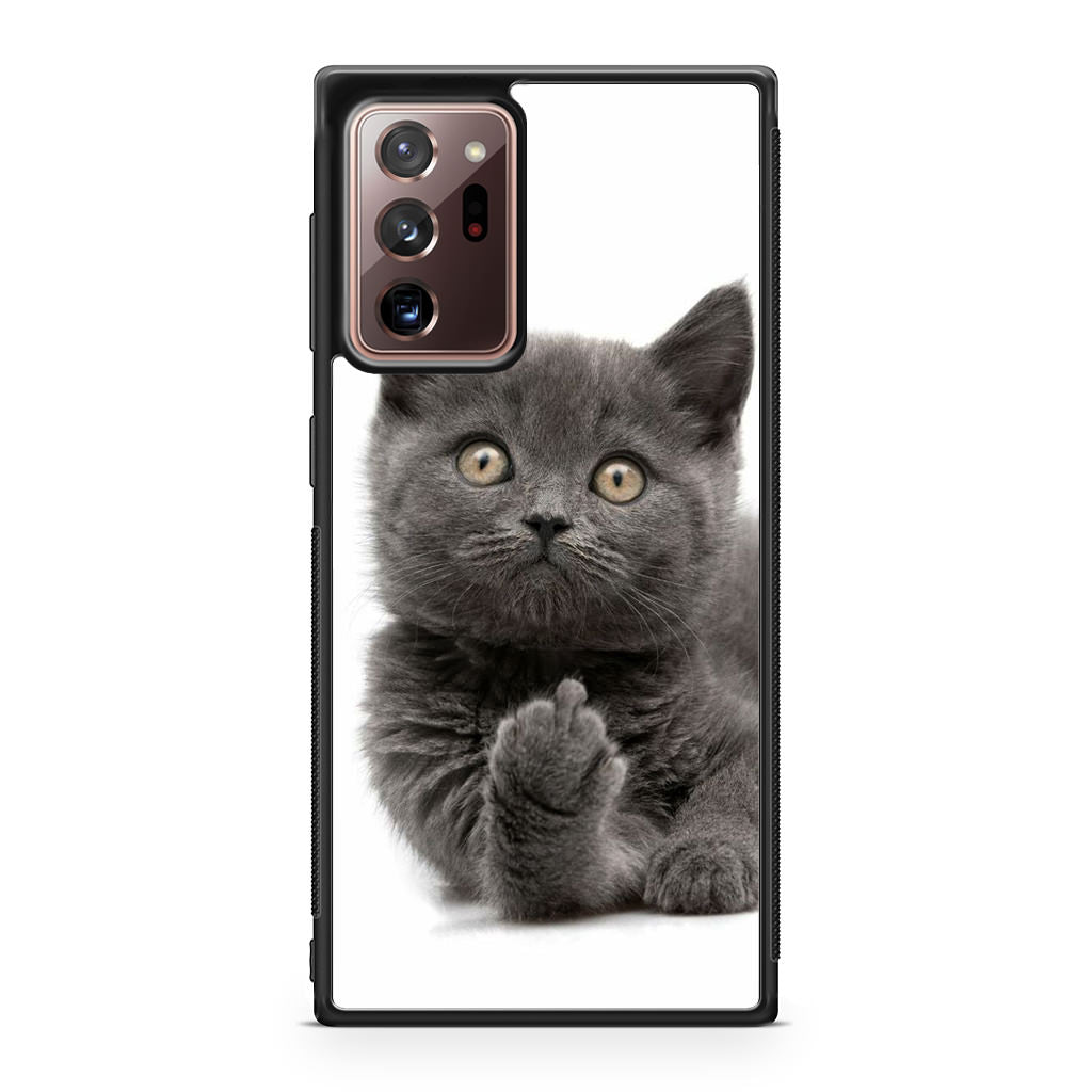 Finger British Shorthair Cat Galaxy Note 20 Ultra Case