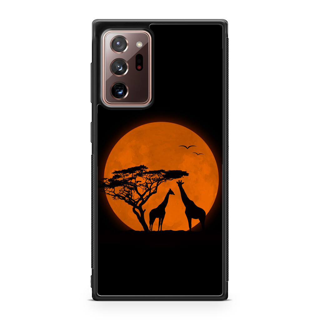 Giraffes Silhouette Galaxy Note 20 Ultra Case