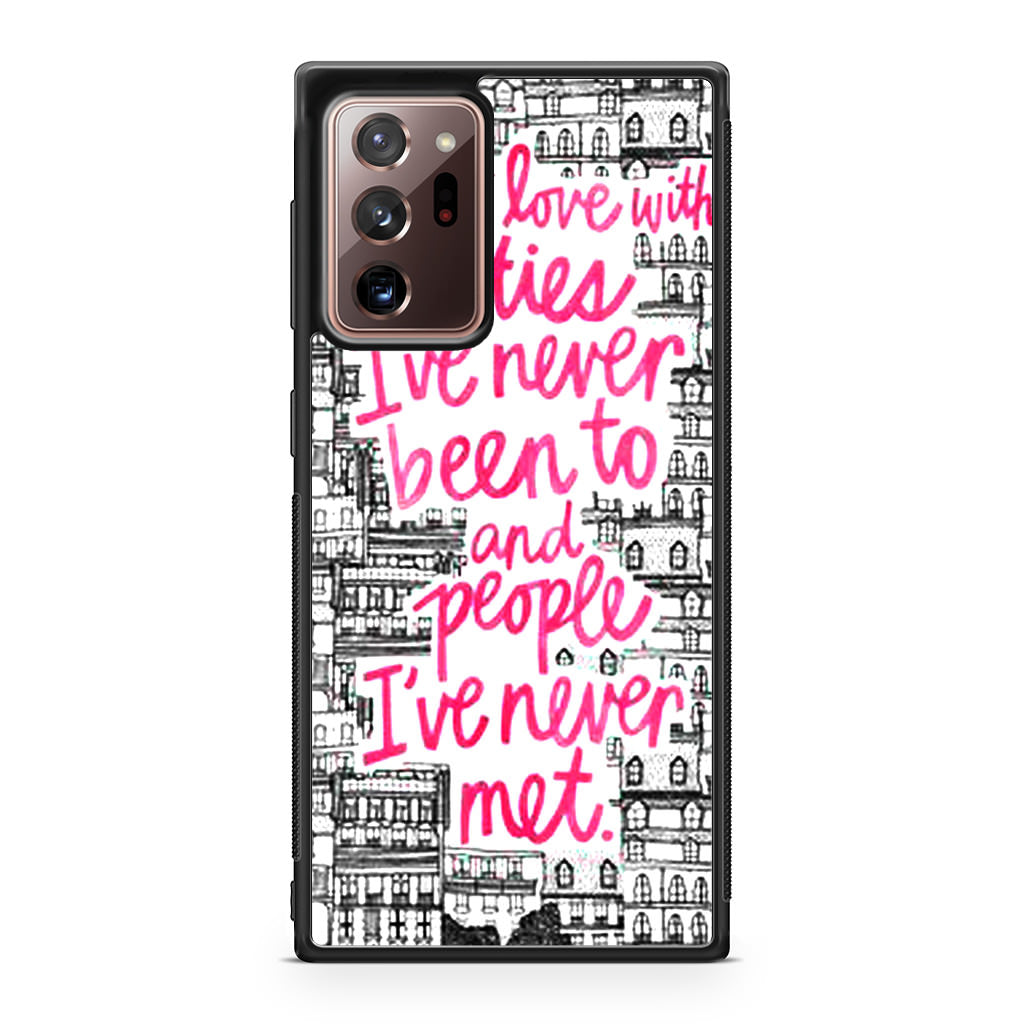 John Green Quotes I'm in Love With Cities Galaxy Note 20 Ultra Case