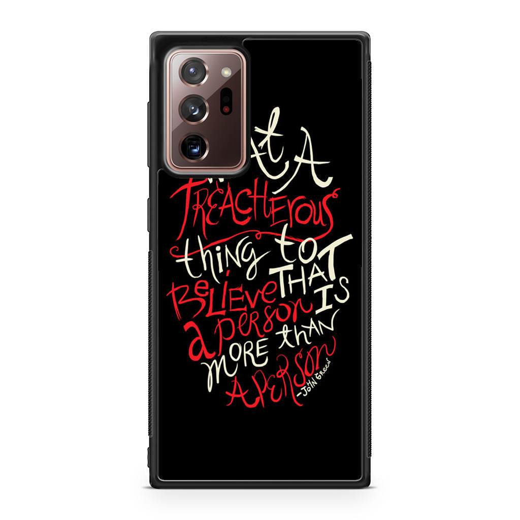 John Green Quotes More Than A Person Galaxy Note 20 Ultra Case