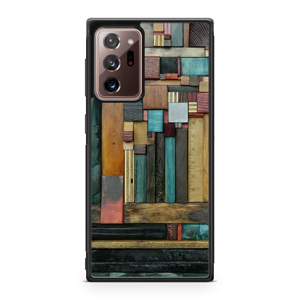 Painted Abstract Wood Sculptures Galaxy Note 20 Ultra Case