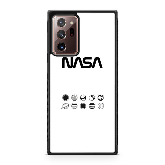 NASA Minimalist White Galaxy Note 20 Ultra Case