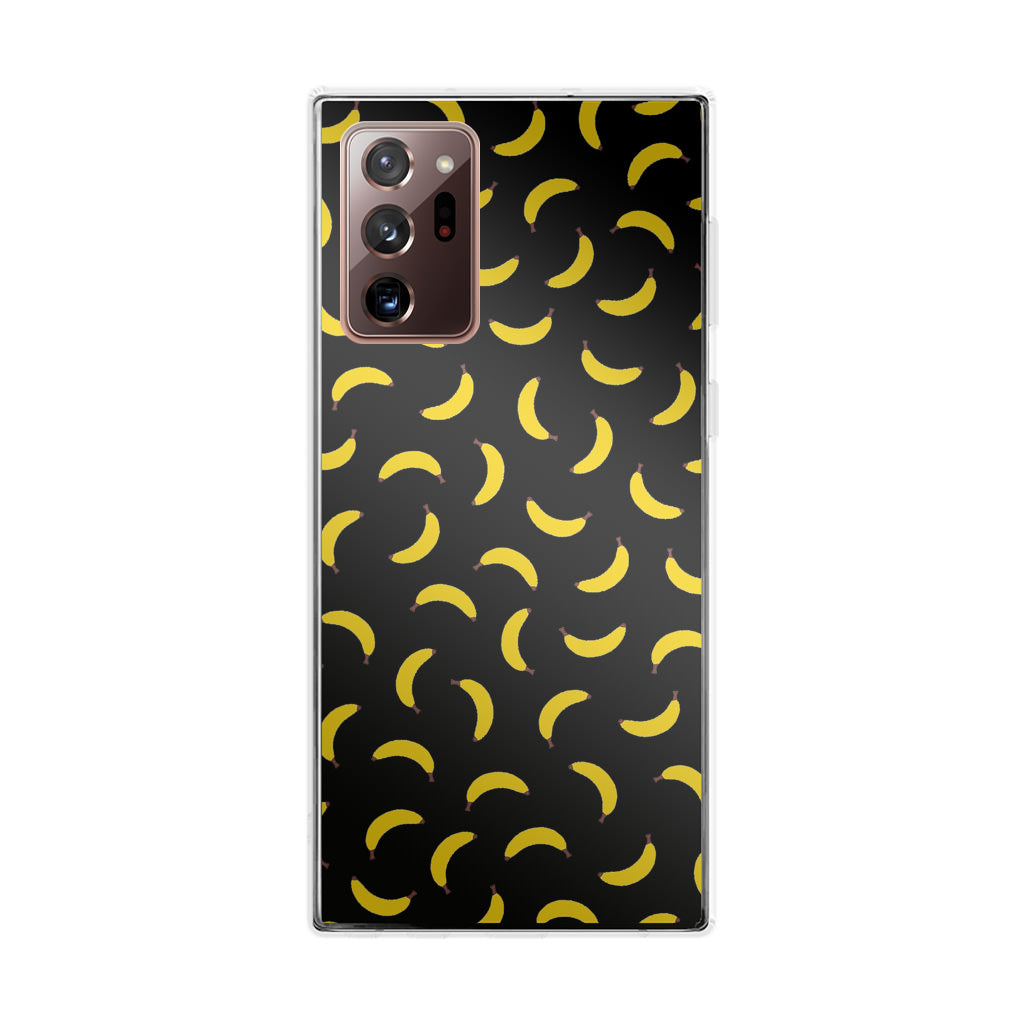 Bananas Fruit Pattern Black Galaxy Note 20 Ultra Case