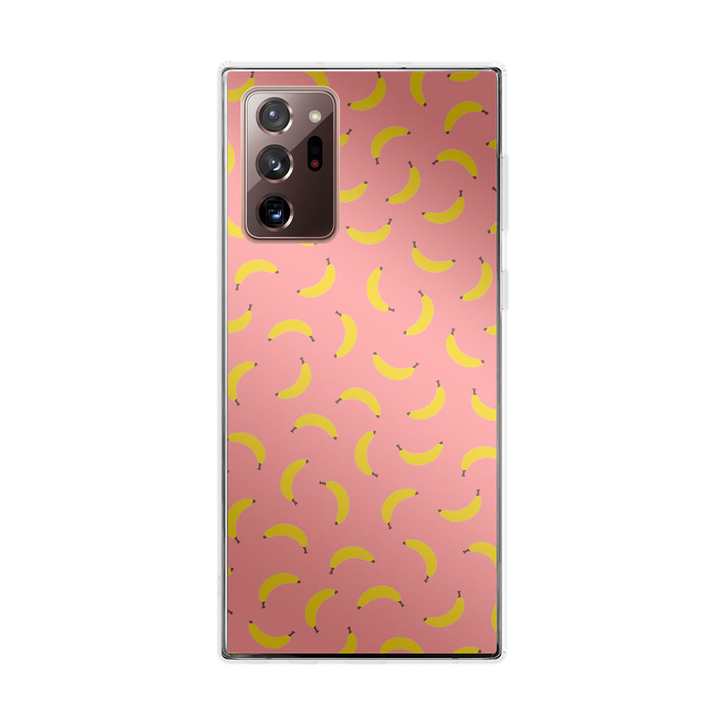 Bananas Fruit Pattern Pink Galaxy Note 20 Ultra Case