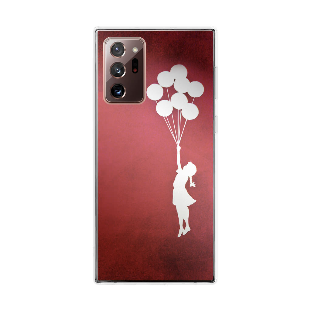 Banksy Girl With Balloons Red Galaxy Note 20 Ultra Case