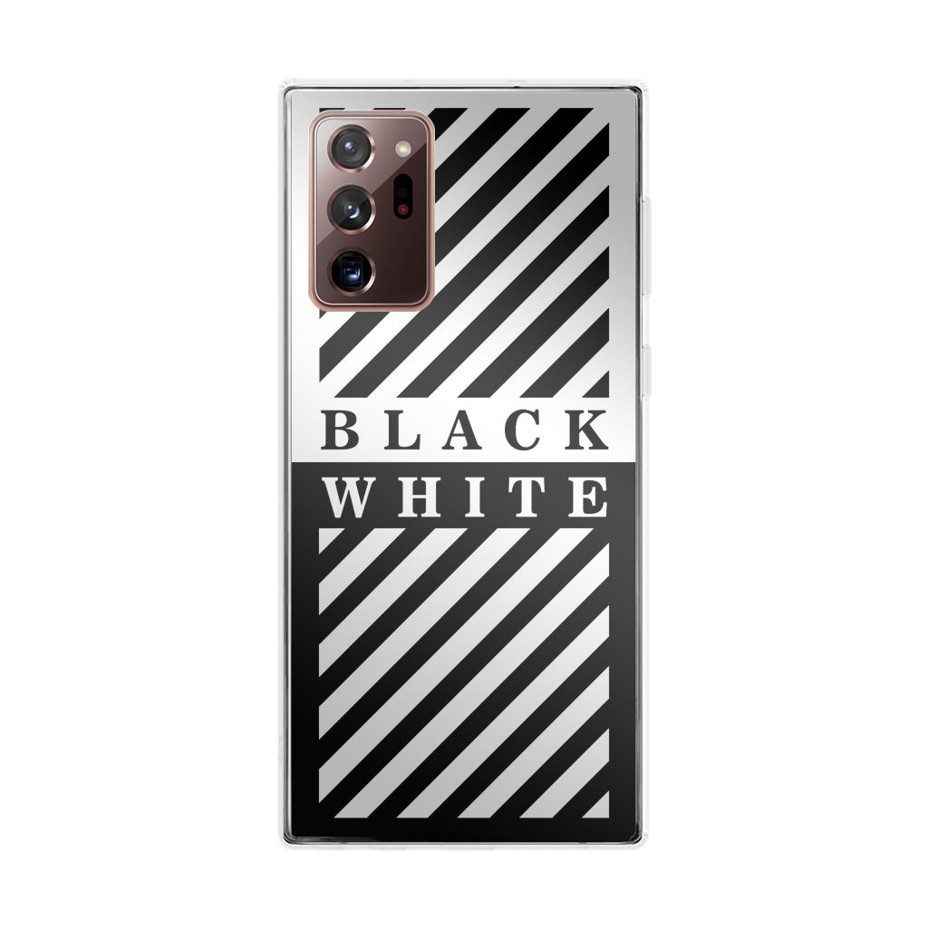 Black White Stripes Galaxy Note 20 Ultra Case