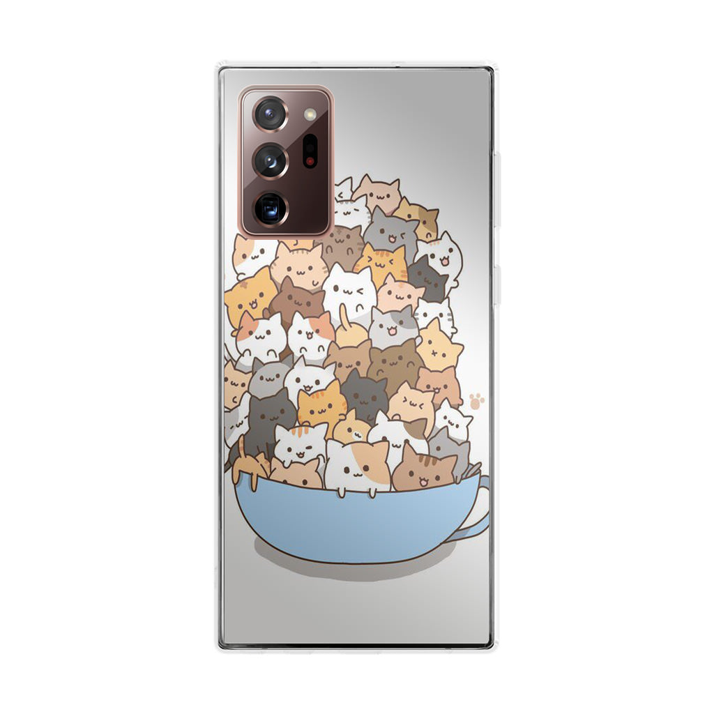 Cats on A Bowl Galaxy Note 20 Ultra Case