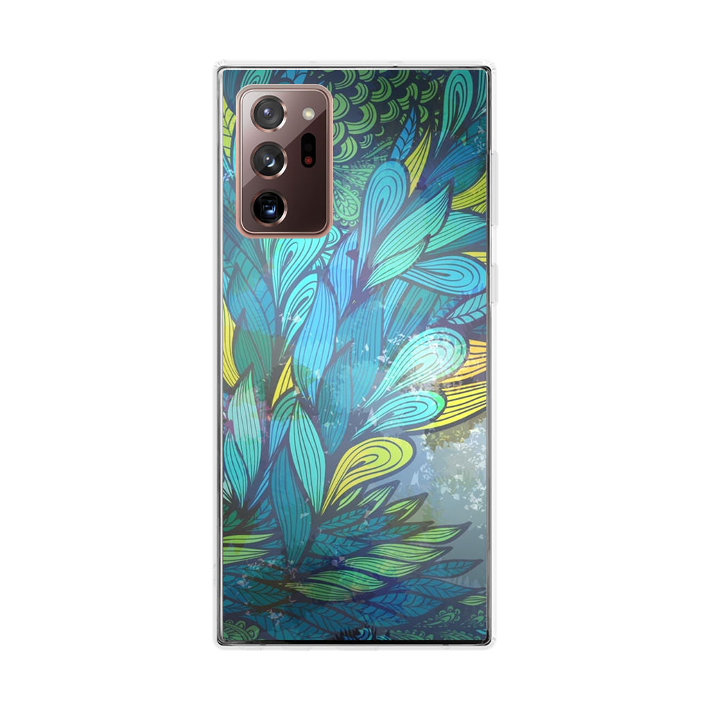 Colorful Art in Blue Galaxy Note 20 Ultra Case