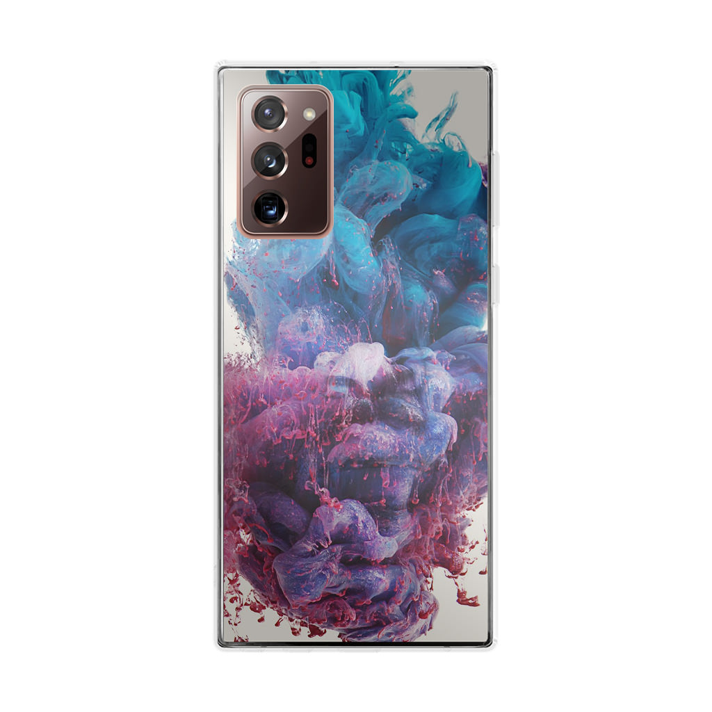 Colorful Dust Art on White Galaxy Note 20 Ultra Case