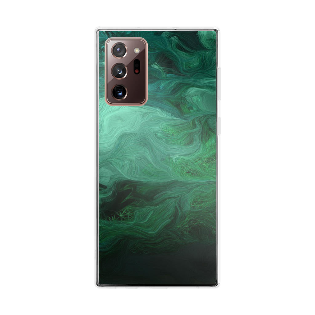 Green Abstract Art Galaxy Note 20 Ultra Case