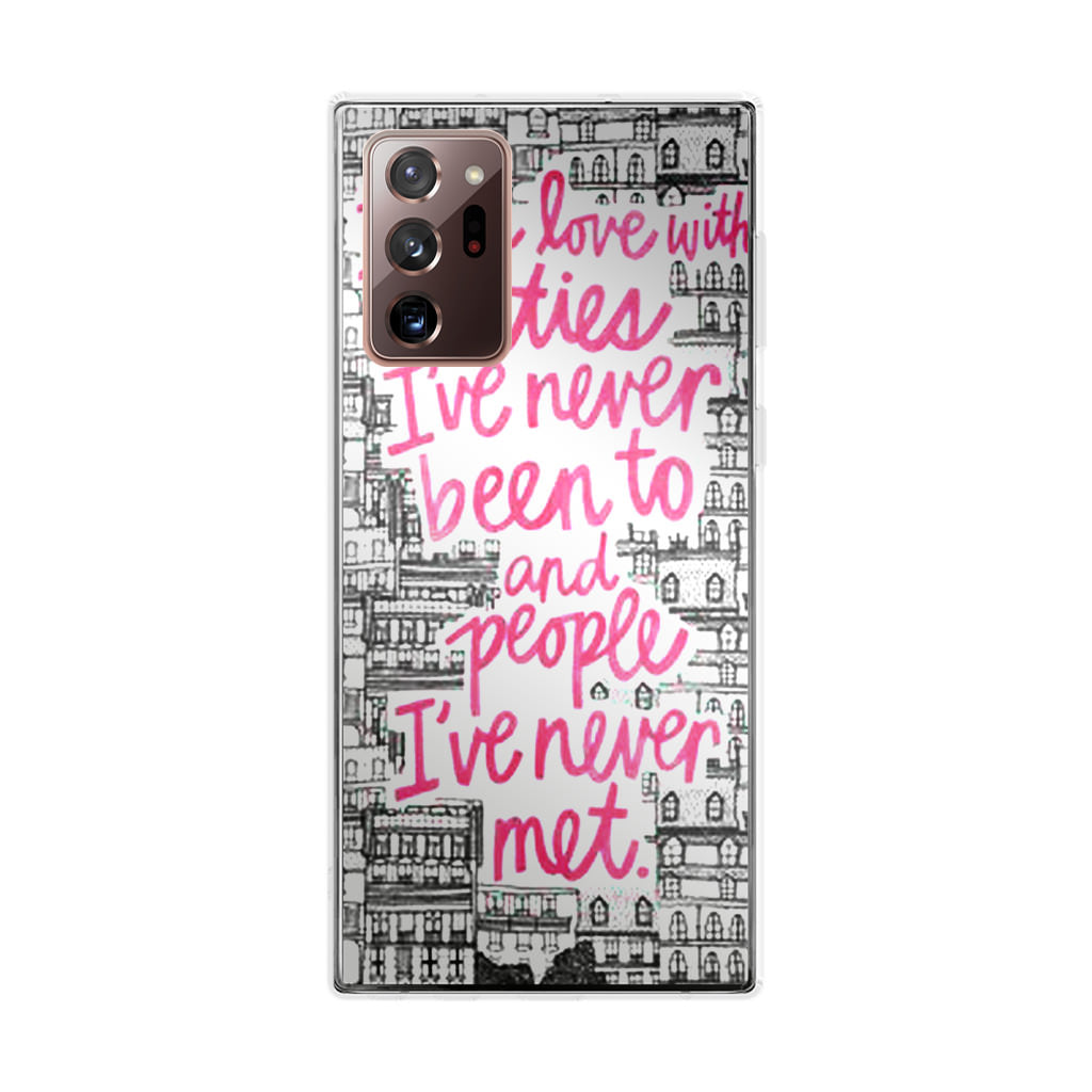 John Green Quotes I'm in Love With Cities Galaxy Note 20 Ultra Case