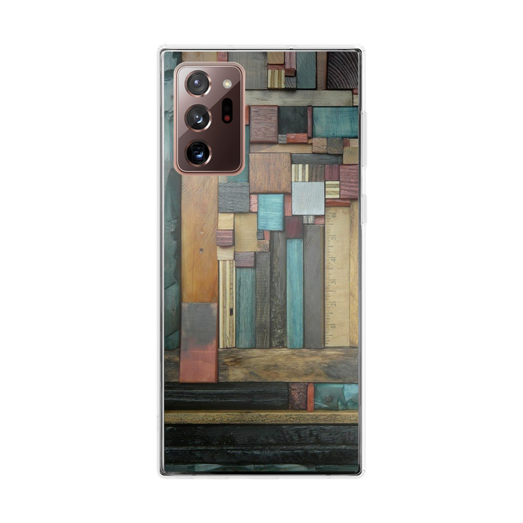 Painted Abstract Wood Sculptures Galaxy Note 20 Ultra Case