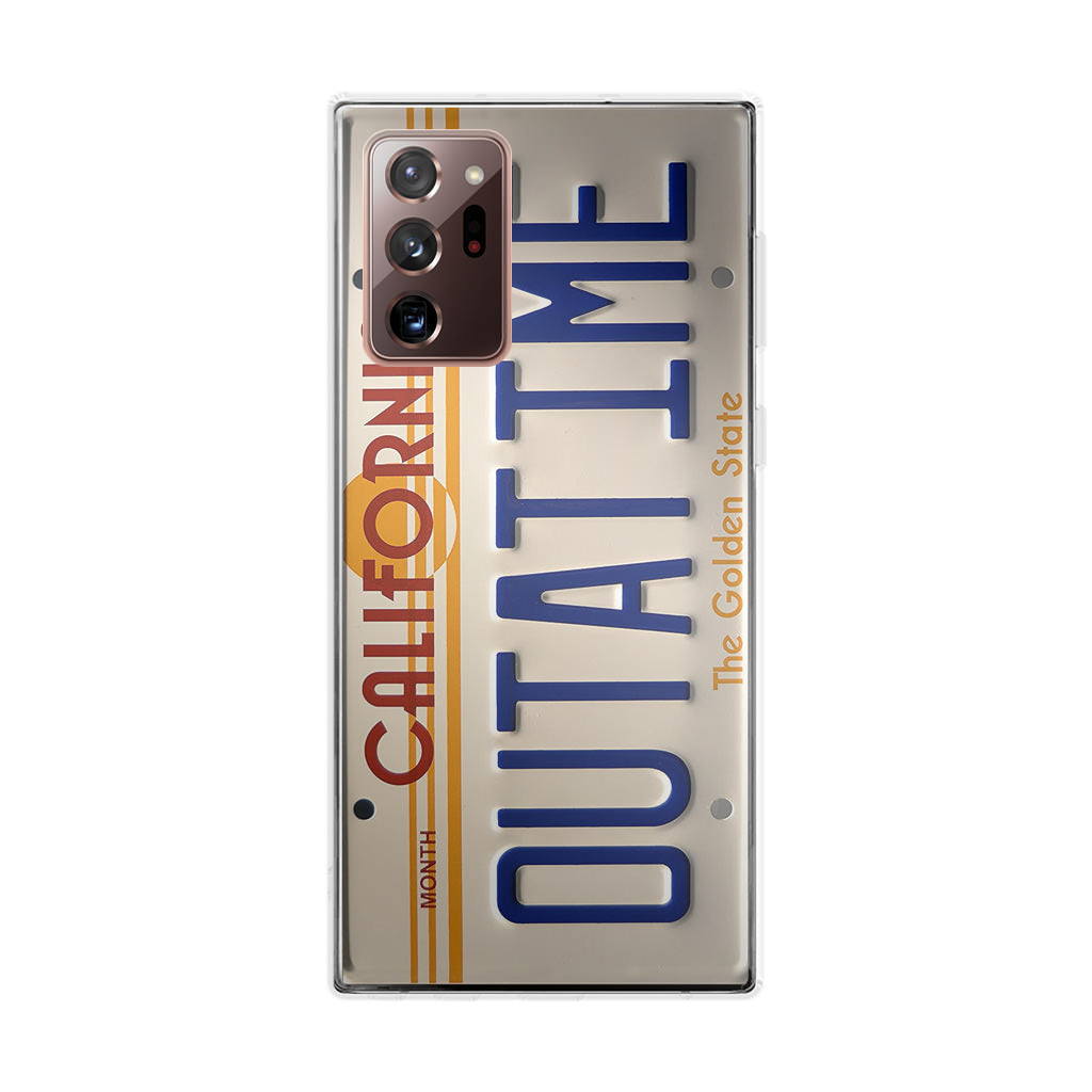 Back to the Future License Plate Outatime Galaxy Note 20 Ultra Case