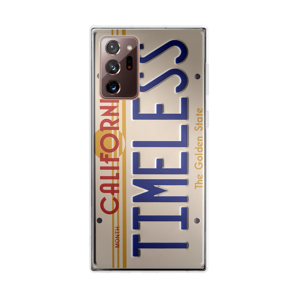 Back to the Future License Plate Timeless Galaxy Note 20 Ultra Case