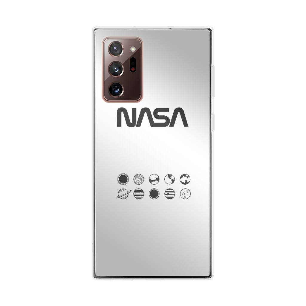 NASA Minimalist White Galaxy Note 20 Ultra Case