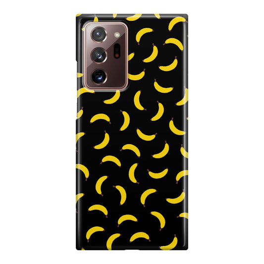 Bananas Fruit Pattern Black Galaxy Note 20 Ultra Case