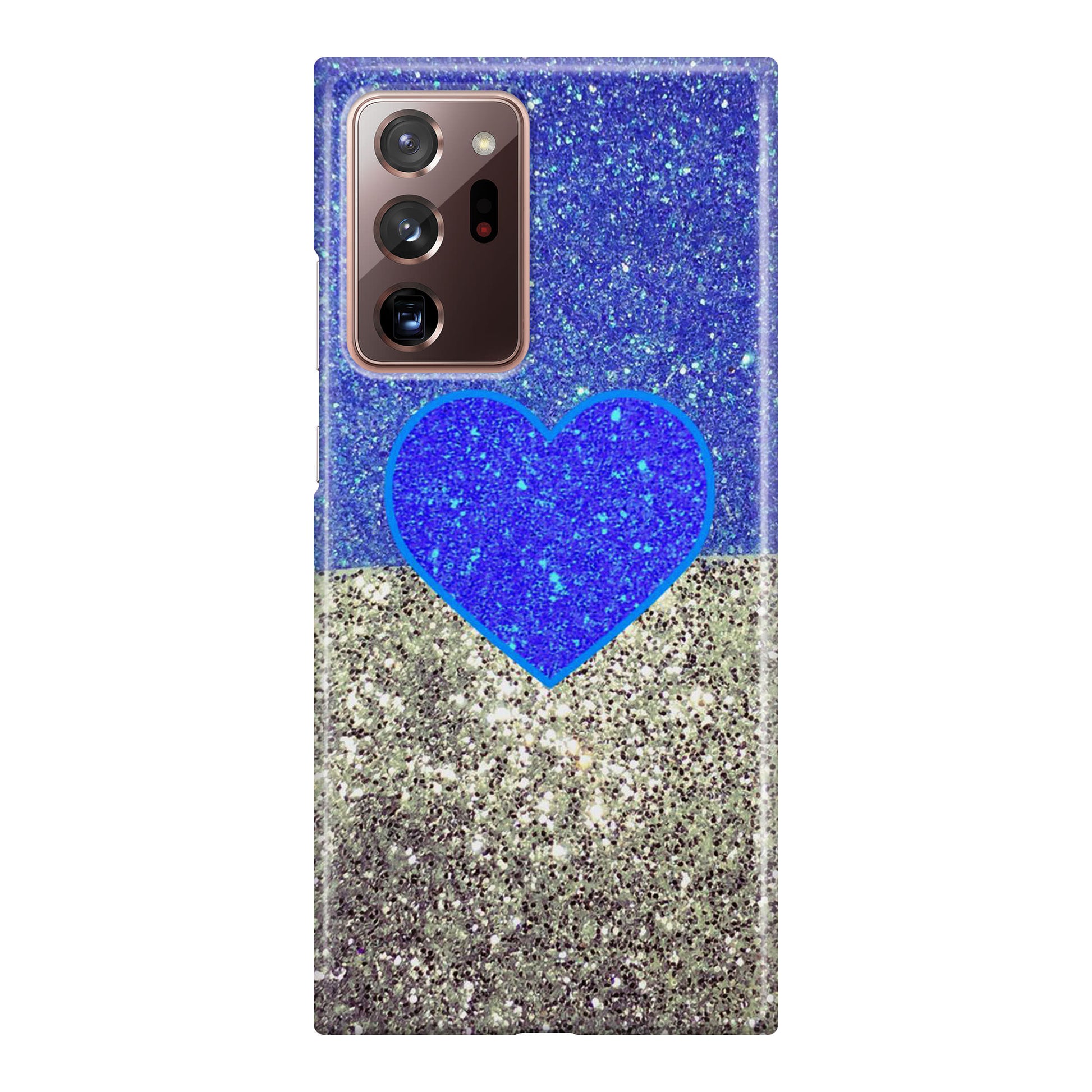 Love Glitter Blue and Grey Galaxy Note 20 Ultra Case