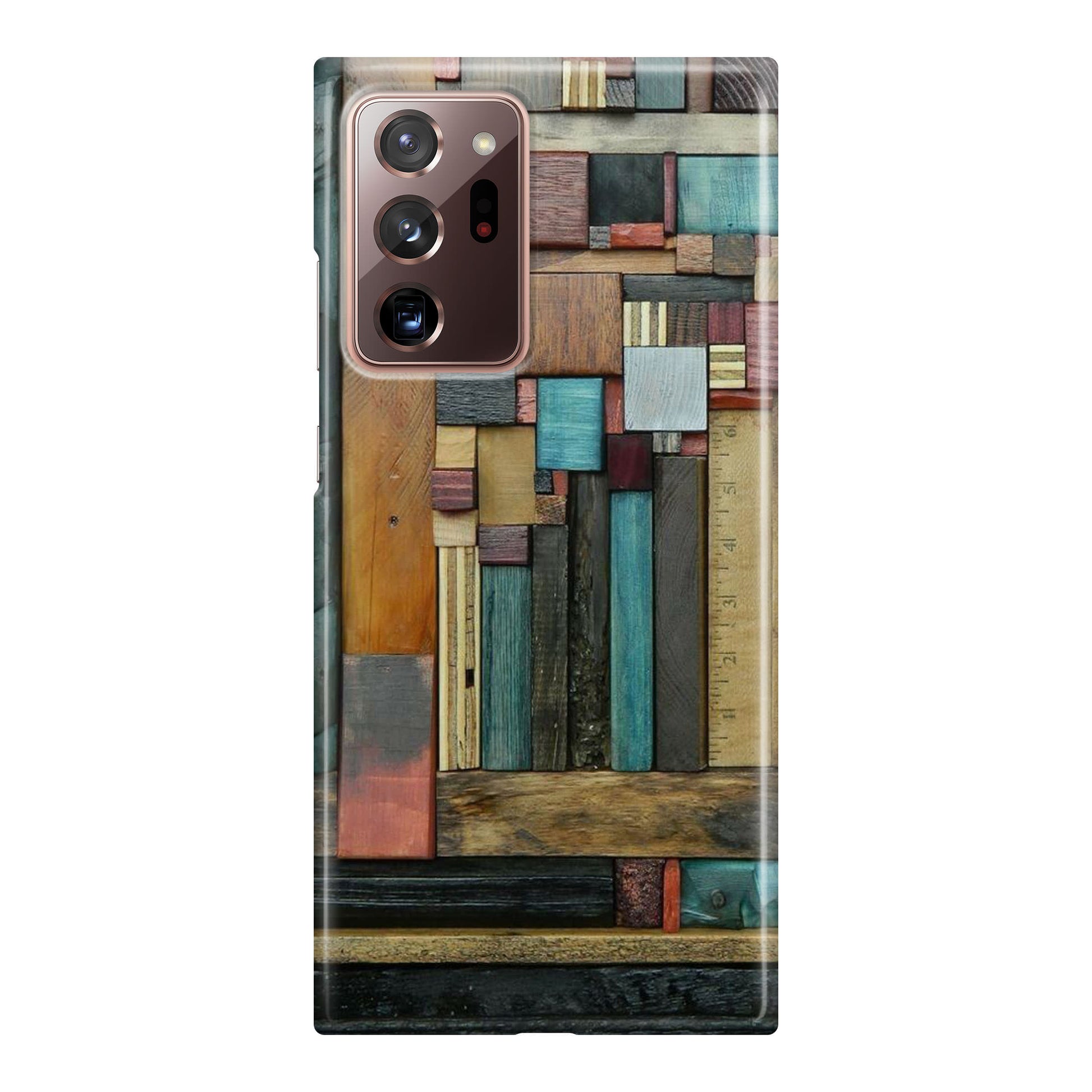 Painted Abstract Wood Sculptures Galaxy Note 20 Ultra Case