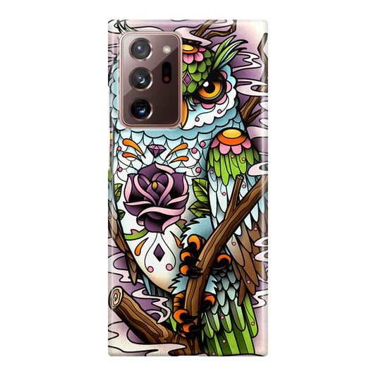 Sugar Skull Owl Tattoo Galaxy Note 20 Ultra Case